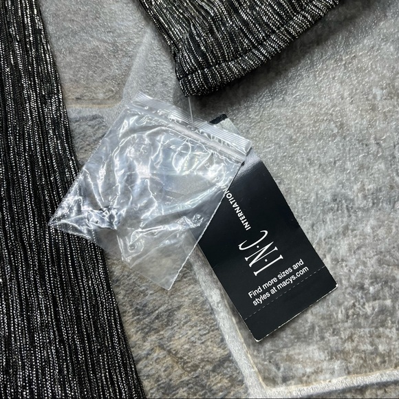 INC International Concepts Spring Romance Metallic Ruffle Top - Picture 6 of 9